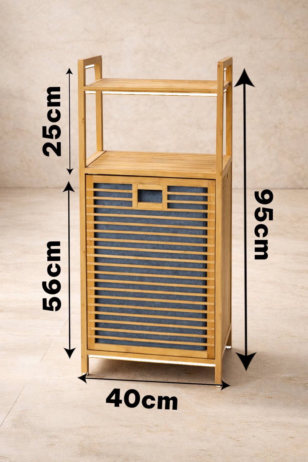 Bambu Çamaşır Sepeti Kapaklı Doğal Bambu Dayanıklı Şık Tasarım SHN-2097