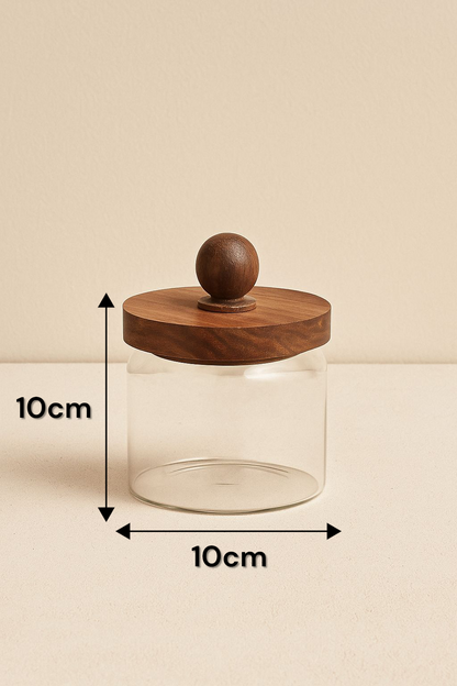 Akasya Conta Kapaklı 3'lü Borosilikat 450ml Kavanoz Seti KW-742