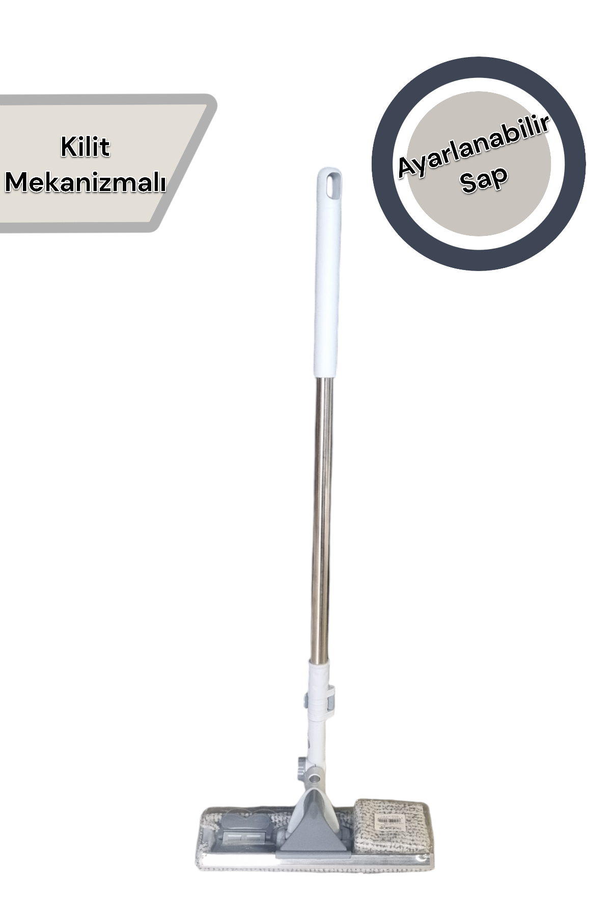 Ayarlanabilir Başlıklı Çekçek Uçlu Mop Başlığı Yedek Mop Hediyeli SHN-1089