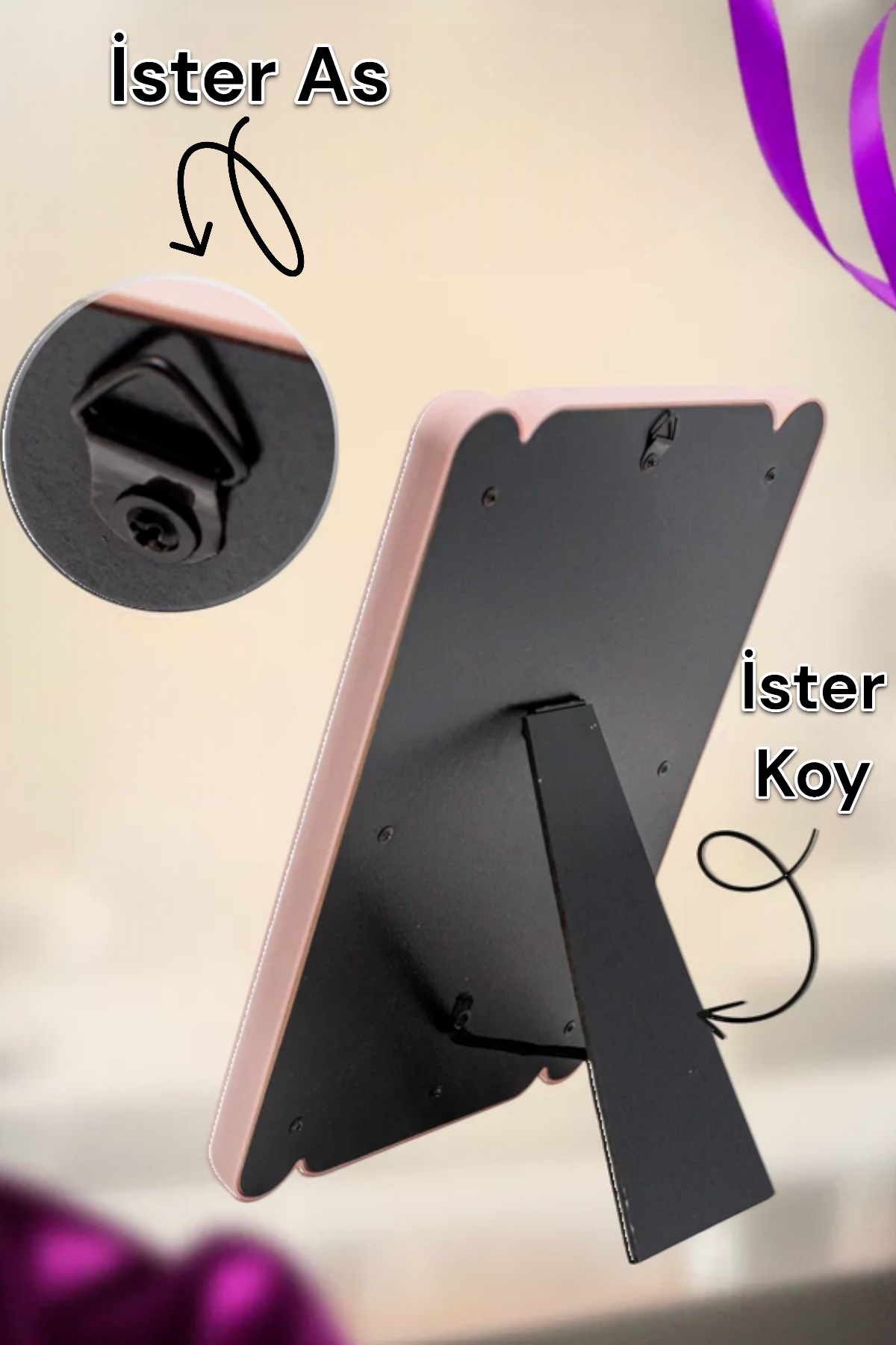 Pembe Çerçeve Ayna SHN-1027