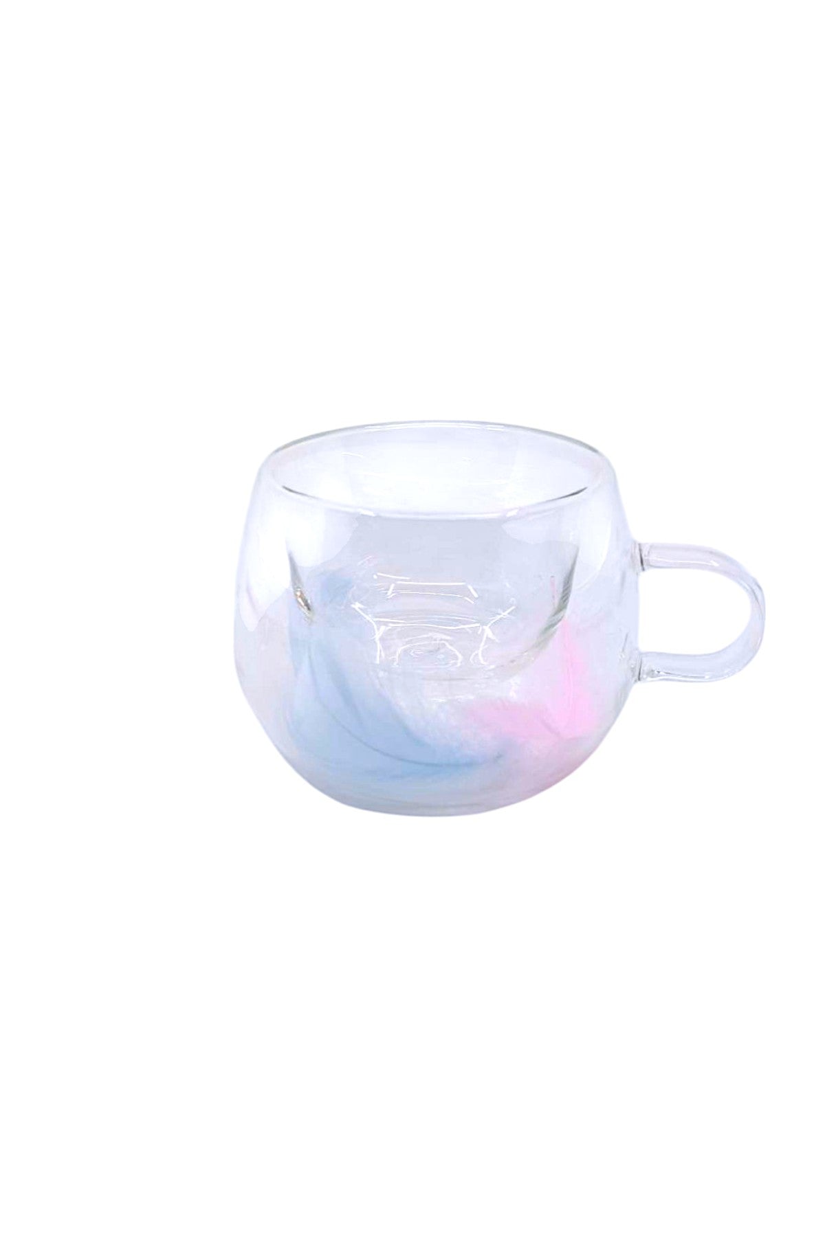 Çift Cidarlı Borosilikat 200ML Tüy Figürlü Bardak Kupa KW-379D
