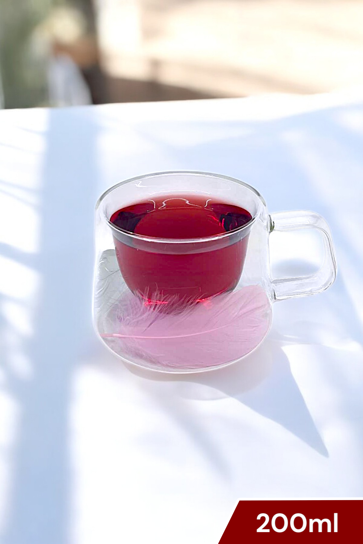 Çift Cidarlı Borosilikat 200ML Tüy Figürlü Bardak Kupa KW-380D