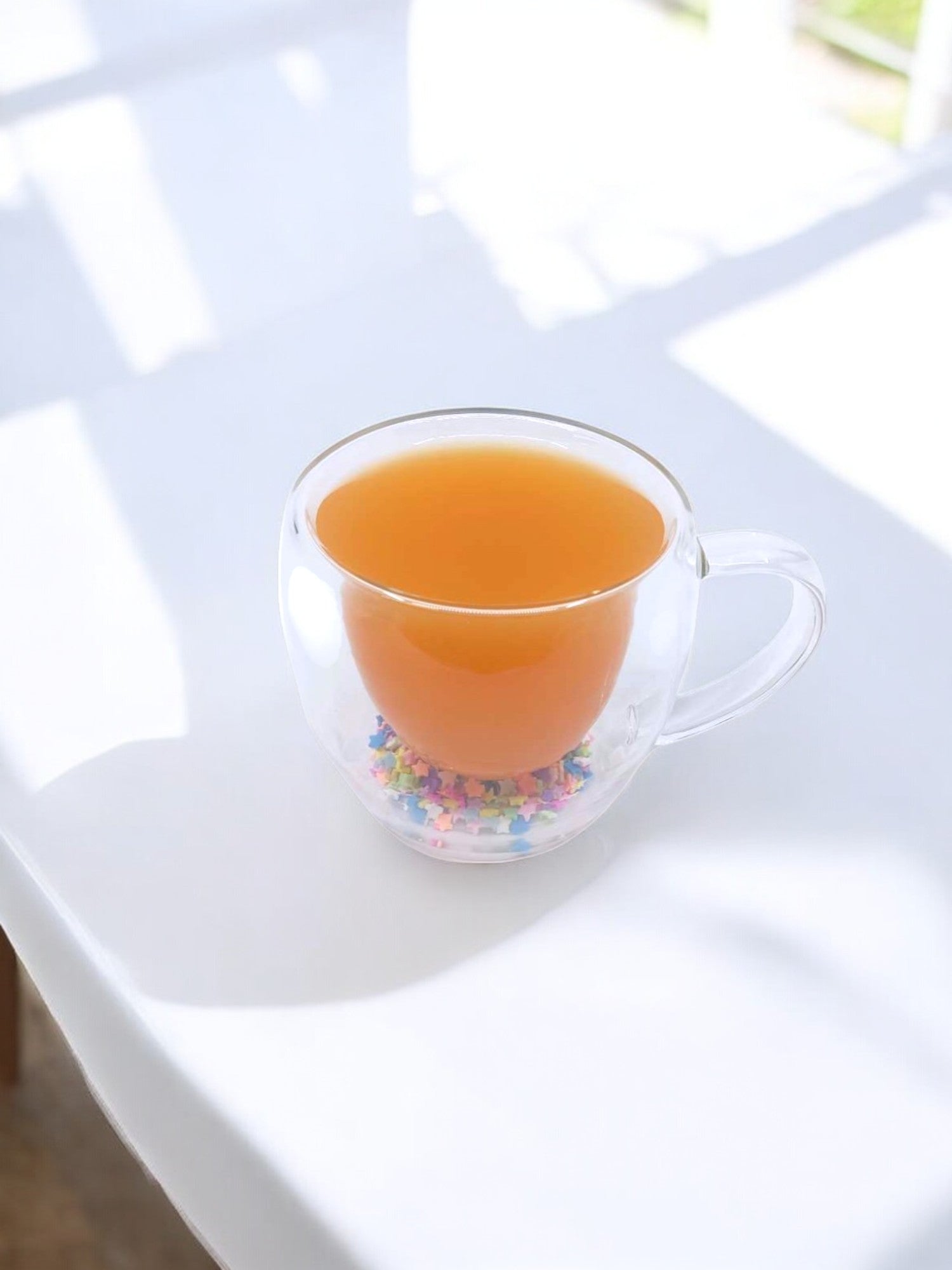 Çift Cidarlı Borosilikat 250ML Yıldız Figürlü Bardak Kupa KW-378A