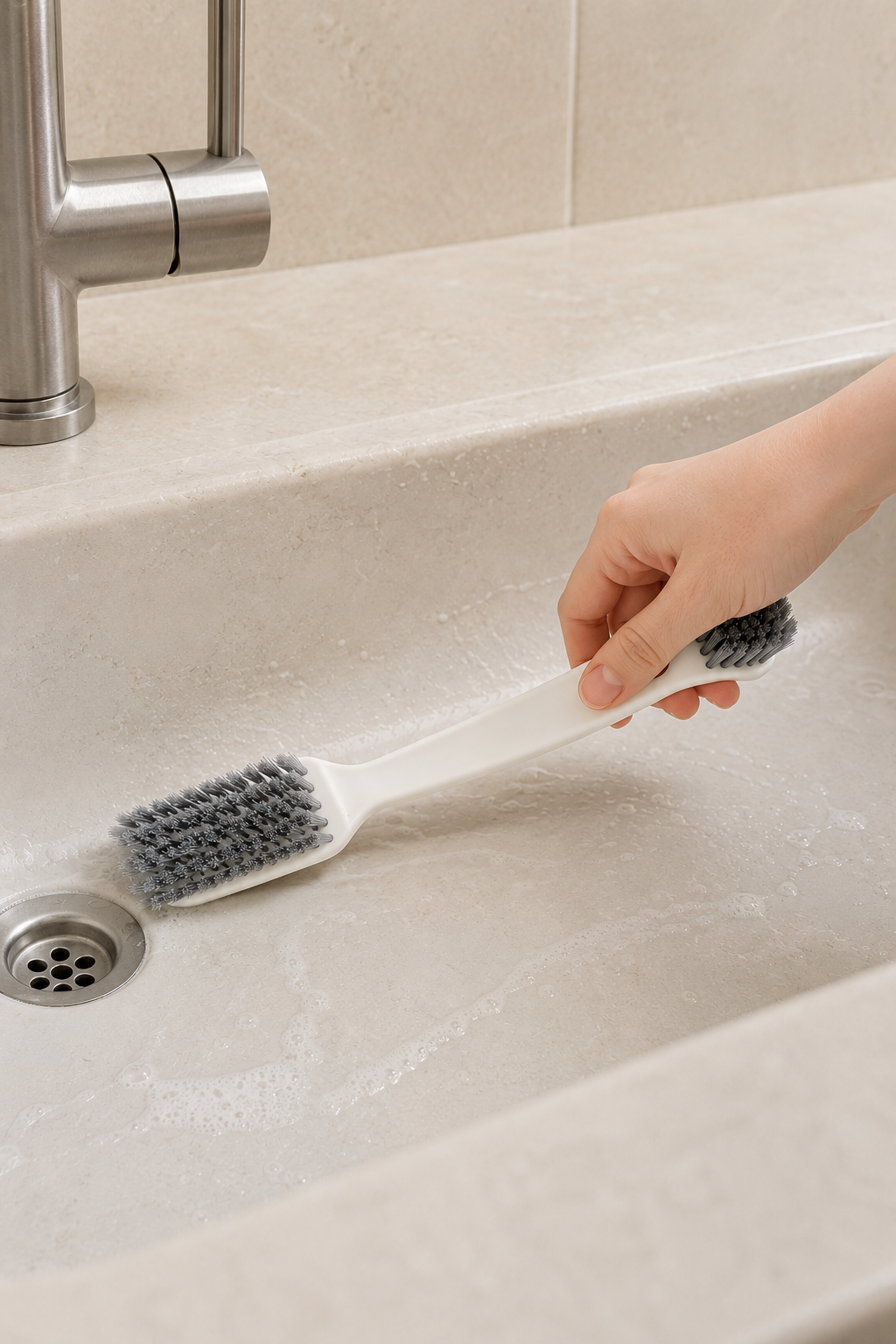 Büyük ve Küçük Çift Taraflı Temizlik Fırçası Çok Amaçlı Derz Arası Banyo Mutfak Lavabo Detay Fırçası SHN-3084