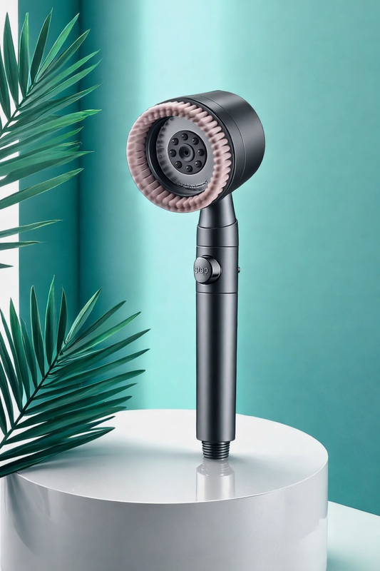 Yüksek Basınçlı 5 Fonksiyonlu Fırçalı Filtreli Duş Başlığı SHN-1328