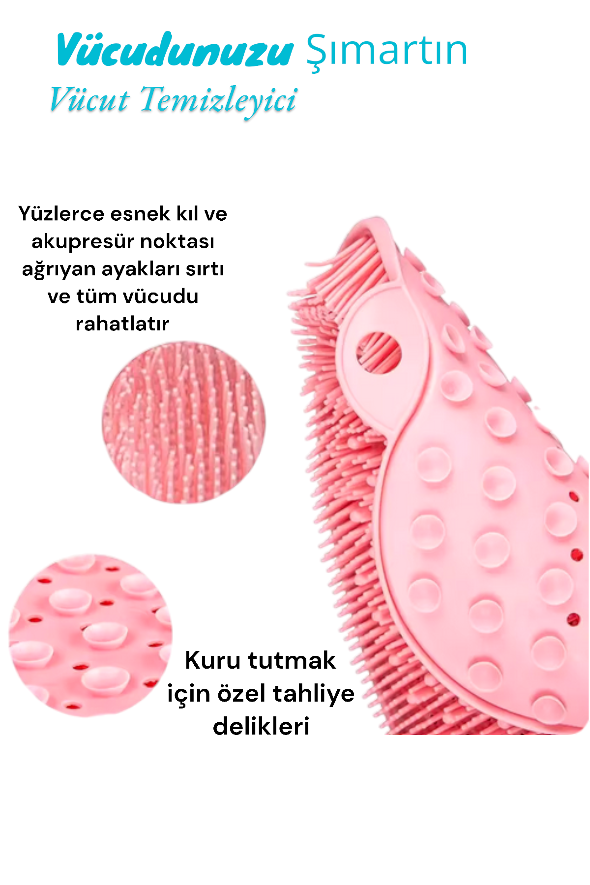Kaydırmaz Vakum Tabanlı Masaj Etkili Duş Lifi SHN-1104