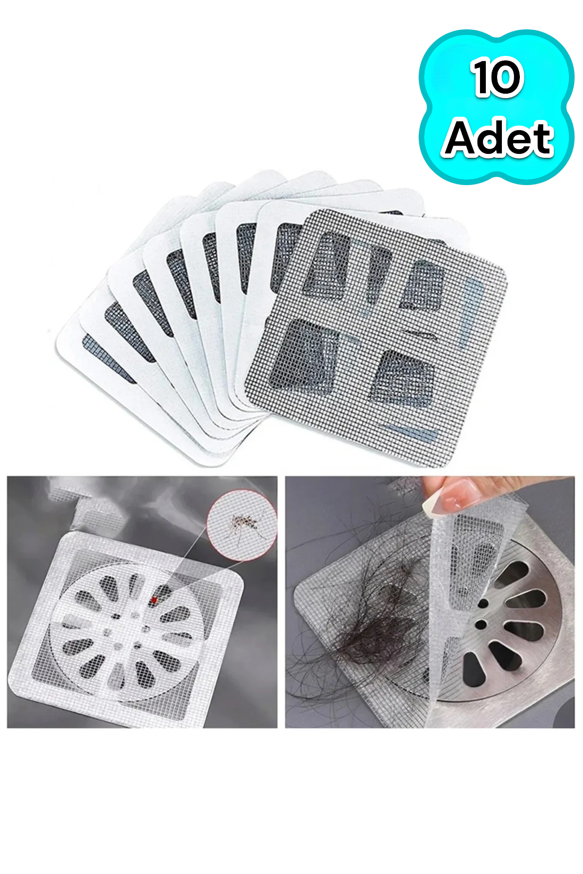 10 Parça Duş Ve Lavabo Tel Gider SHN-1086