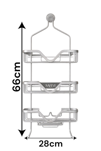 3 Katlı Alüminyum Duş Rafı Paslanmaz Suya Dayanıklı Modern Banyo Düzenleyici SHN-2111