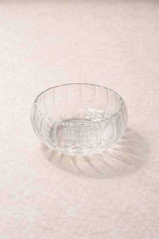 Borosilikat 2 Li Yuvarlak Çift Cidarlı Çerezlik Cam Kase Drajelik Reçellik Seti KW-702