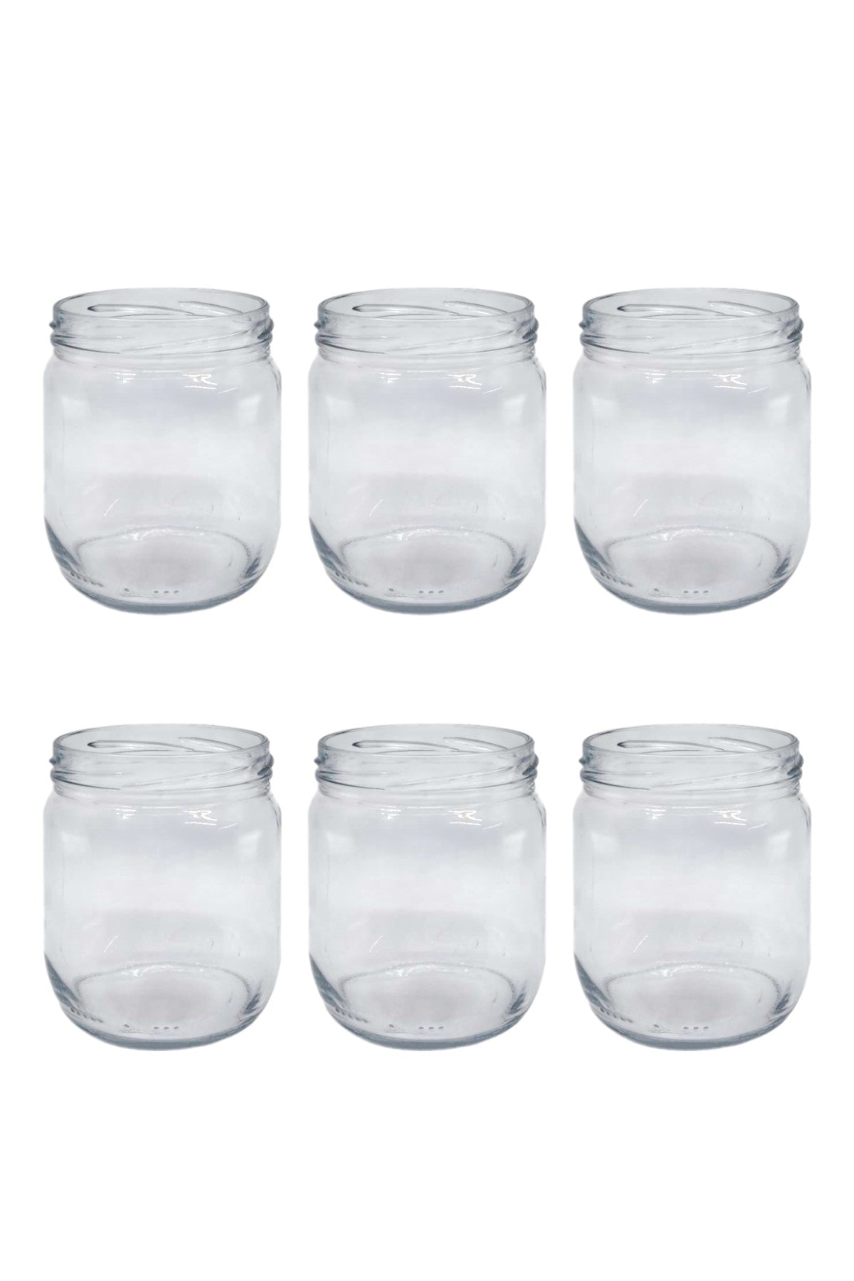 6 Lı 425ml Küçük Şeffaf Konserve Kavanoz FMA002990