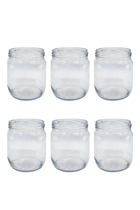 6 Lı 425ml Küçük Şeffaf Konserve Kavanoz FMA002990