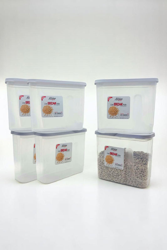 6 Lı Dikdörtgen Kuru Gıda Saklama Kabı 2,8Litre FMA401067