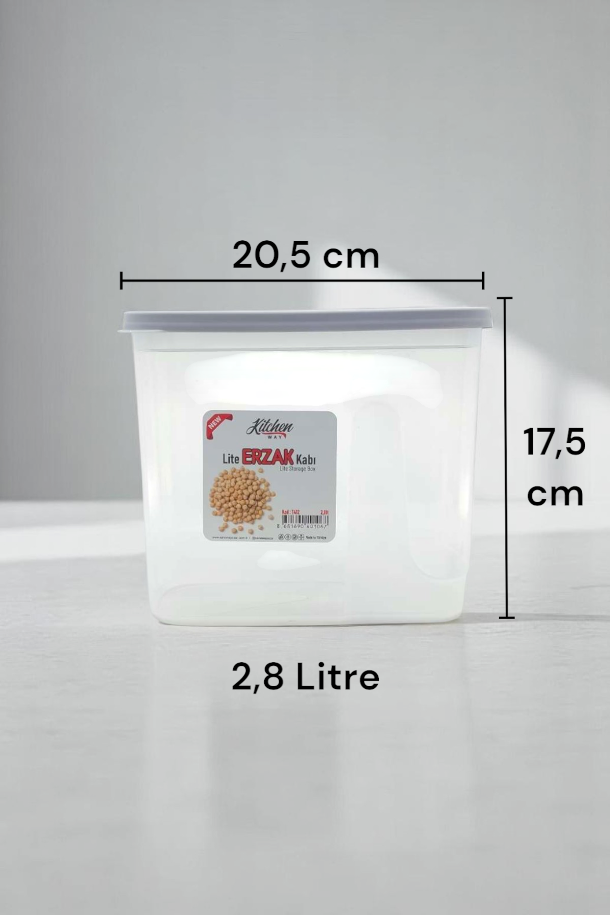 6 Lı Dikdörtgen Kuru Gıda Saklama Kabı 2,8Litre FMA401067