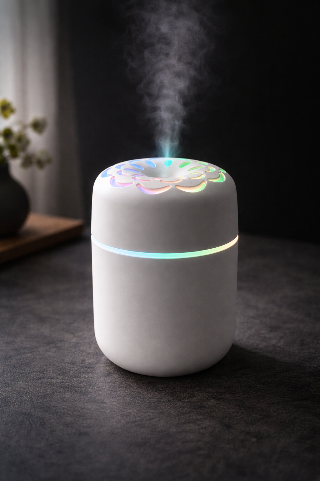 RGB Renkli Sabit Renkli Hava Nemlendirici 250 ml Taşınabilir Ultrasonik Mini Sessiz Çalışma SHN-2299