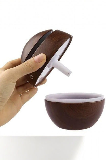 Renkli LED Işıklı Hava Nemlendirici Aromaterapi Soğuk Buhar Ahşap Görünümlü SHN-2300