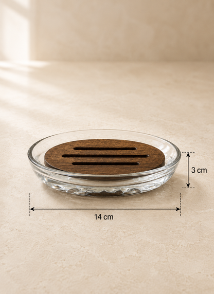 Akasya Aparatlı Katı Sabunluk Dekoratif Banyo Mutfak Sabunluğu SHN-2148