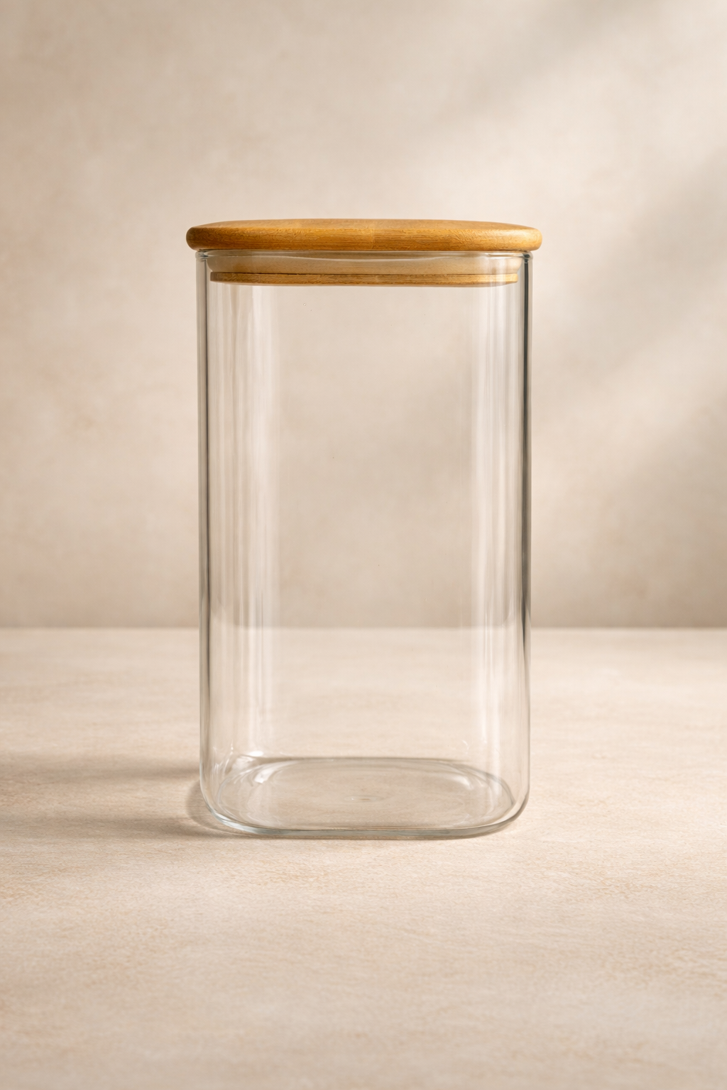 Bambu Kapaklı Borosilikat 1500ML Isıya Dayanaklı Kavanoz KW-524