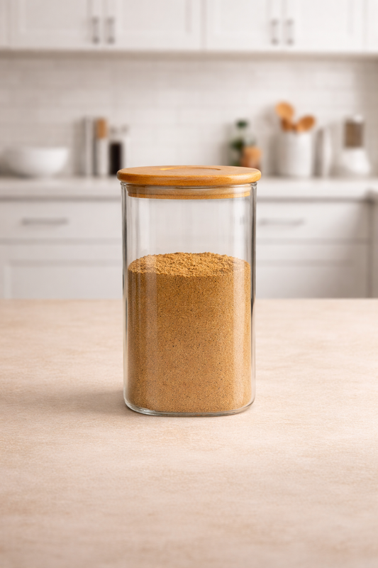 Bambu Kapaklı Borosilikat 1500ML Isıya Dayanaklı Kavanoz KW-524