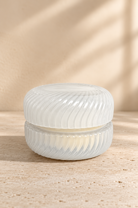 Dekoratif Kapaklı Kokulu Mum Şık Tasarımlı Cam Bardakta Aromatik Mum Ev Dekorasyonu Hediye SHN-3196