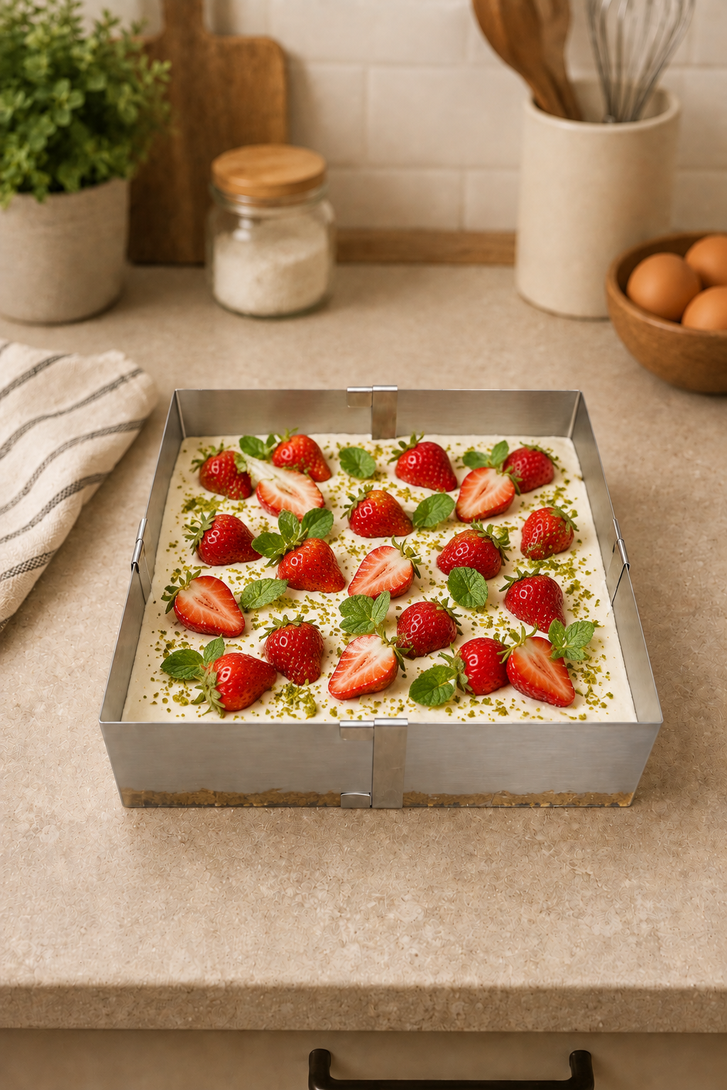 Ayarlanabilir Kare Kek Pasta Kalıbı 9-16 cm Metal Pandispanya Kalıbı KW-3394