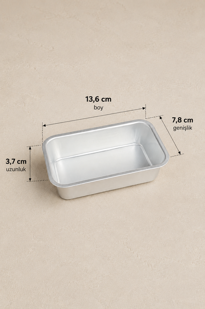 Alüminyum Kek Kalıbı Dayanıklı Mini Baton Pasta Ekmek Kalıbı 175ML KW-3357