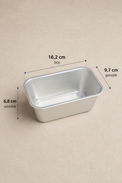 Alüminyum Kek Kalıbı Dayanıklı Mini Baton Pasta Ekmek Kalıbı 750ml KW-3358