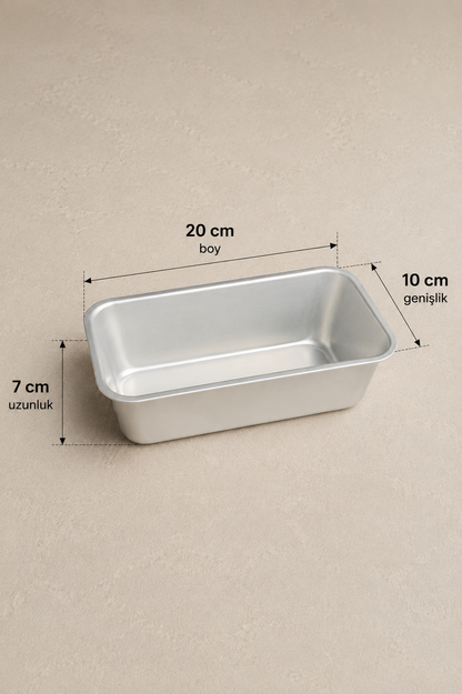 Alüminyum Kek Kalıbı Dayanıklı Mini Baton Pasta Ekmek Kalıbı 1 Litre KW-3359