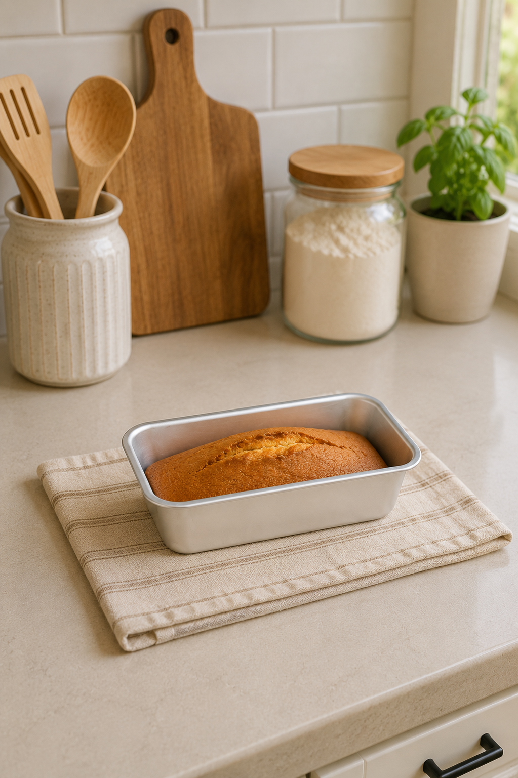 Alüminyum Kek Kalıbı Dayanıklı Mini Baton Pasta Ekmek Kalıbı 1 Litre KW-3359