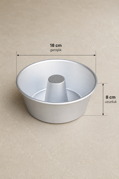 Alüminyum Borulu Kek Kalıbı Dayanıklı Ortası Silindir Kek 1100ML Pasta Kalıbı KW-3361