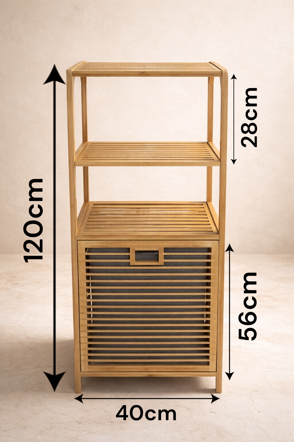Bambu Çamaşır Sepeti Doğal Bambu Dayanıklı Şık Tasarım SHN-2094