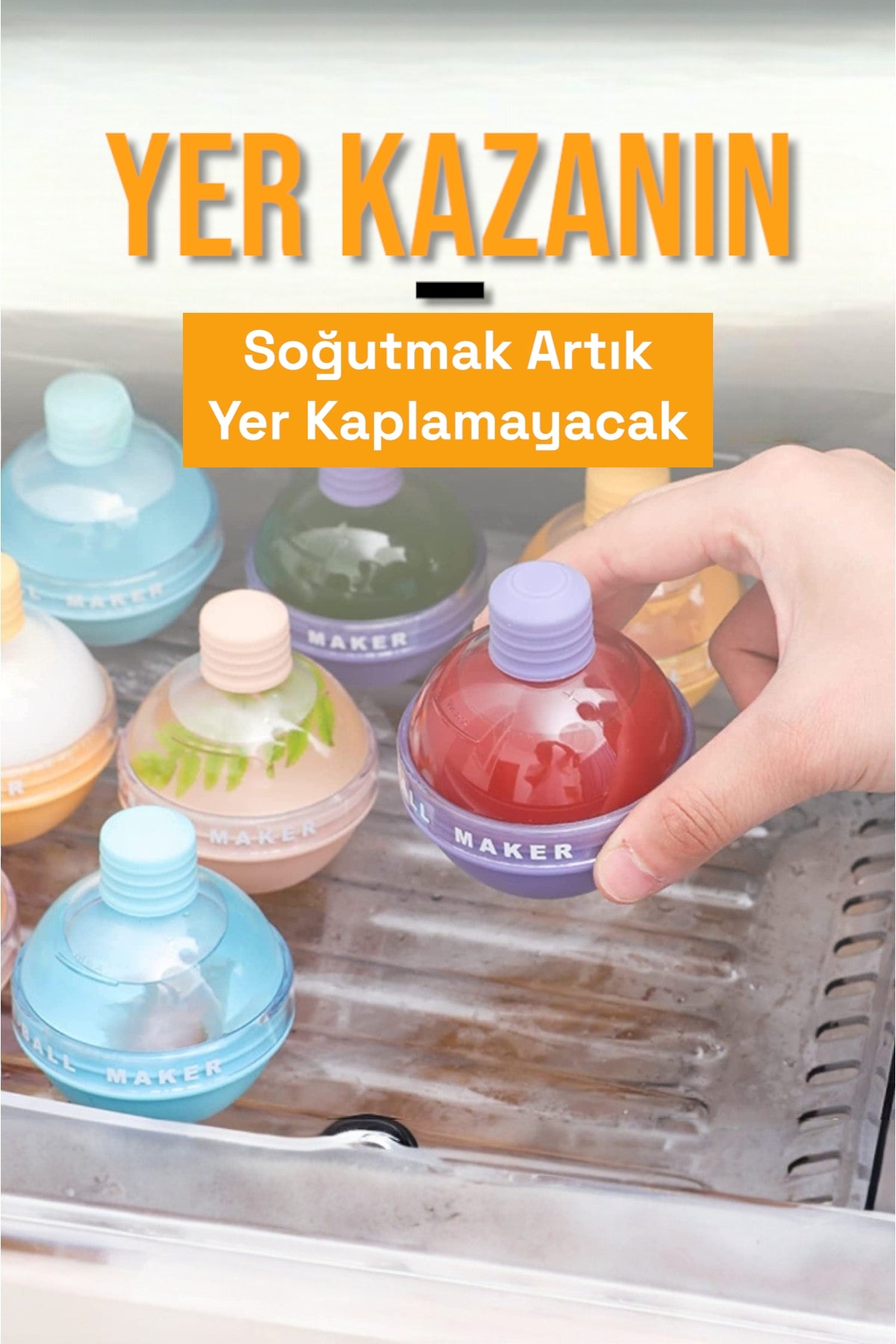 Silikonlu Küre Viski ve Meşrubat Buz Kalıbı KW-228