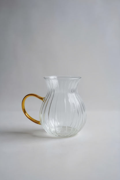 6'lı Turuncu Kulplu Borosilikat Termisil Serisi Bardak Seti 175ML KW-337