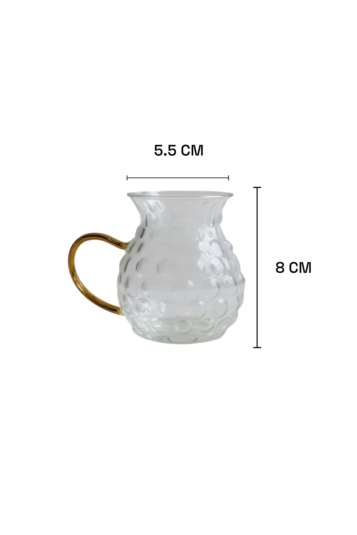 6'lı Turuncu Kulplu Borosilikat Termisil Serisi Bardak Seti 175ML KW-338
