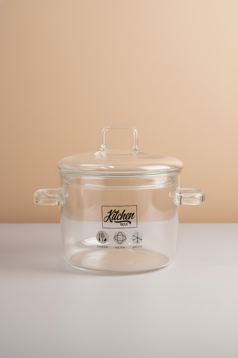 Isıya Dayanaklı 2500ML Borosilikat Tencere KW-349