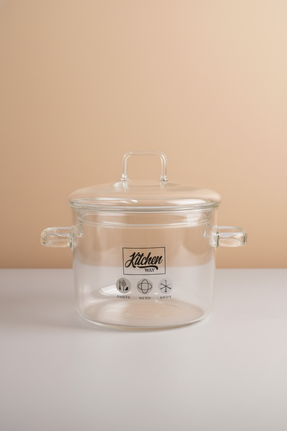 Isıya Dayanaklı 2500ML Borosilikat Tencere KW-349