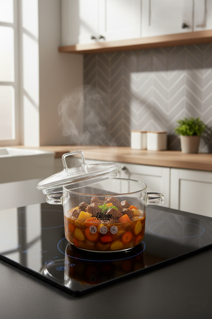 Isıya Dayanaklı 2500ML Borosilikat Tencere KW-349