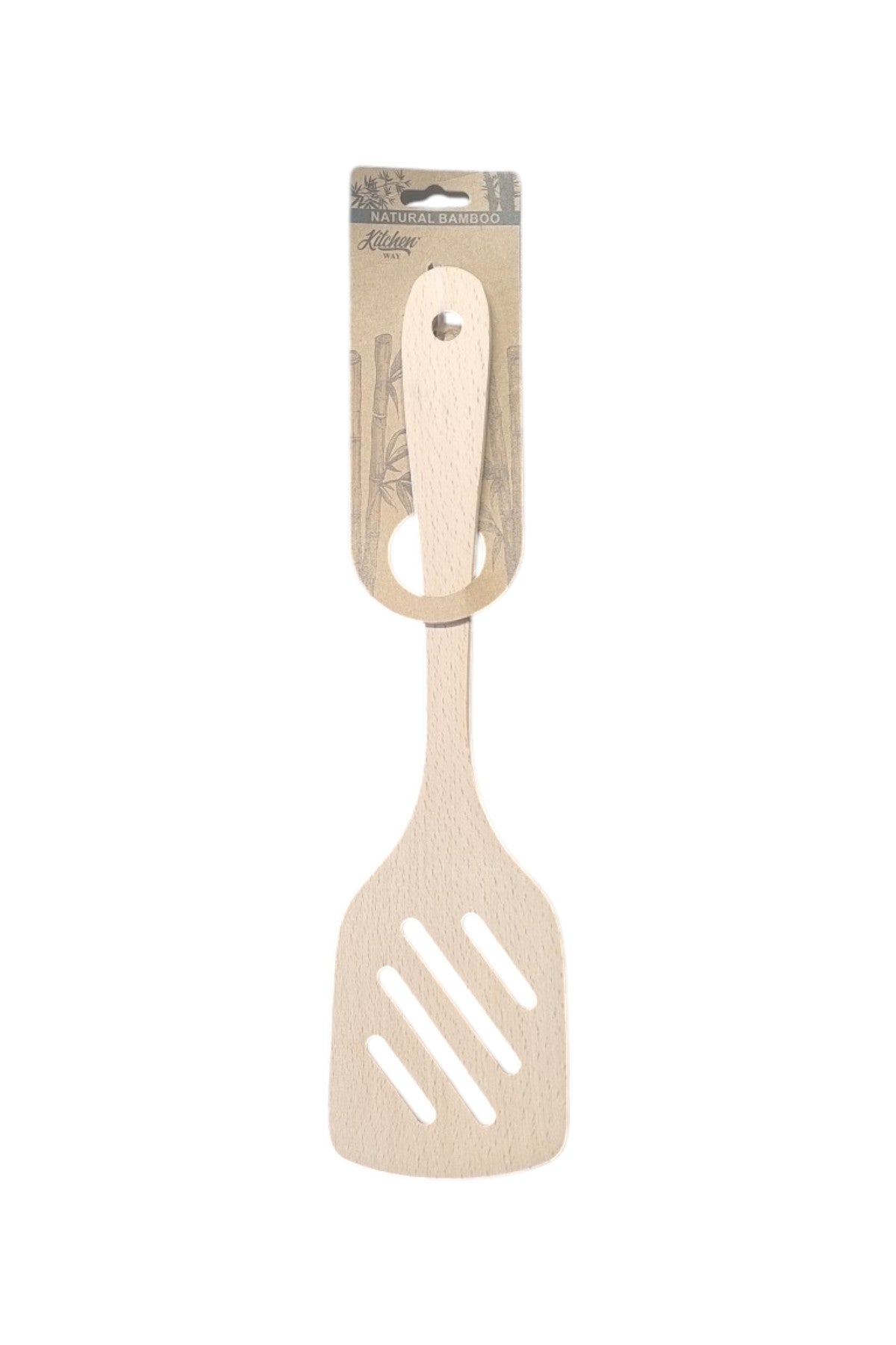 Kitchen Way Orjinal Bambu Delikli Spatula KW-458