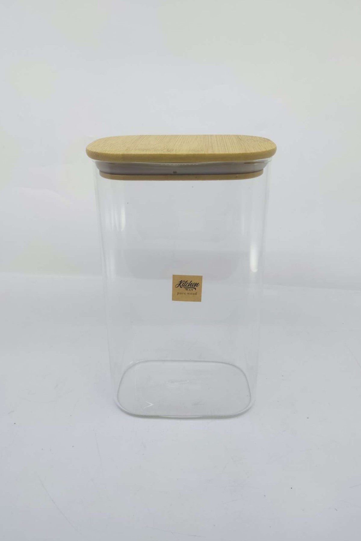 Bambu Kapaklı Borosilikat 1500ML Isıya Dayanaklı Kavanoz KW-524
