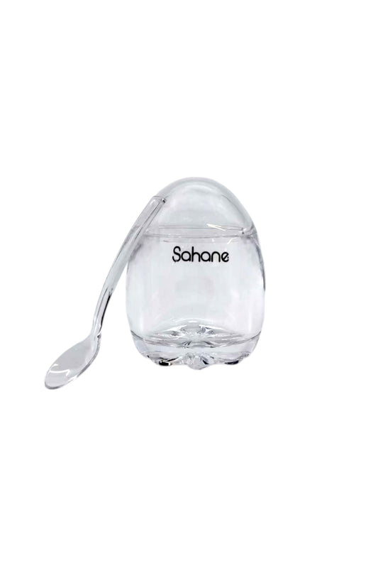Akrilik Şekerlik Kapaklı Kaşıklı 150ML Şekerlik KW-530