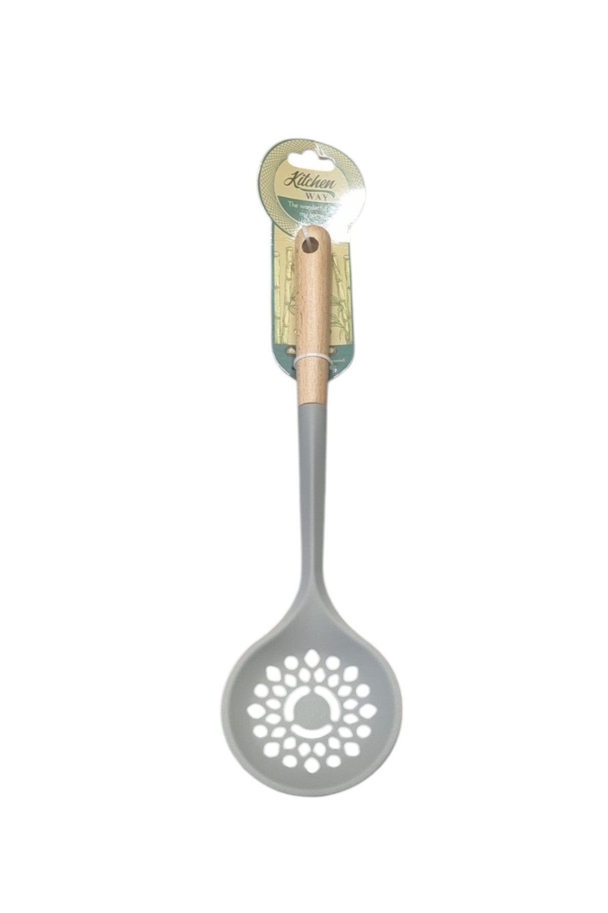 Bambu Saplı Silikon Uçlu Süzgeçli Kaşık KW-594