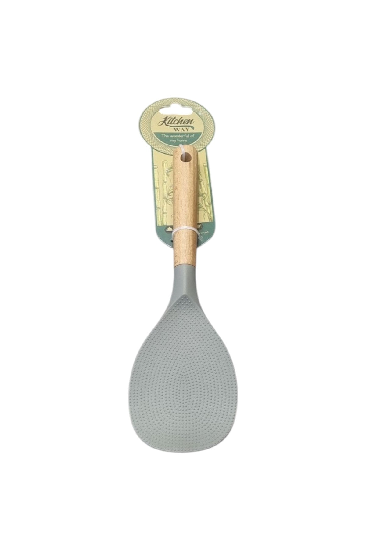 Bambu Saplı Silikon Uçlu Tırtıklı Spatula KW-596