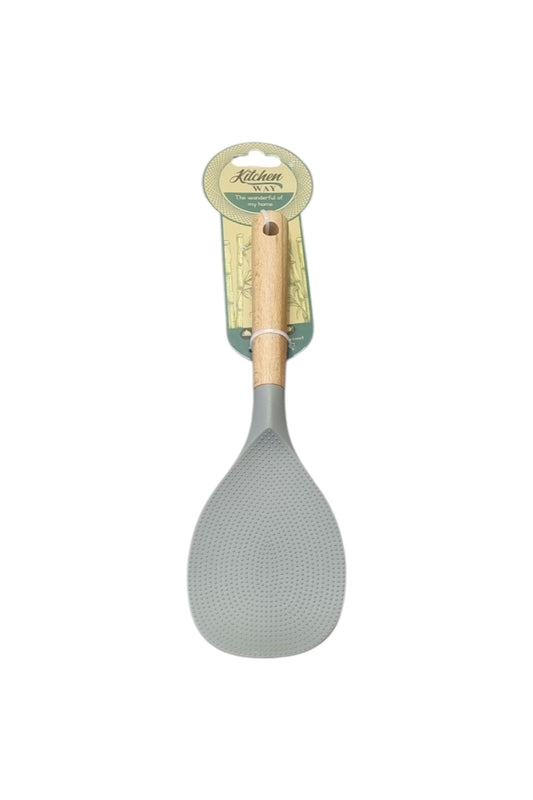 Bambu Saplı Silikon Uçlu Tırtıklı Spatula KW-596