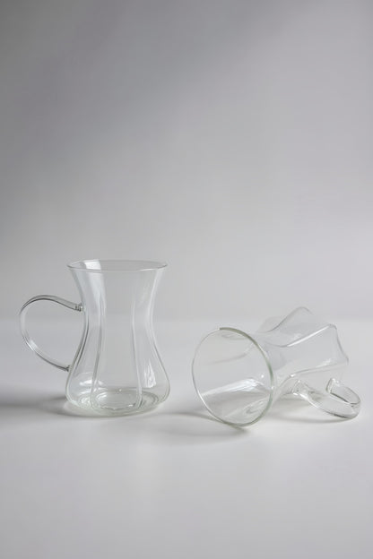 6'lı Vera Borosilikat Çay Cam Bardak Seti 150ml KW-617