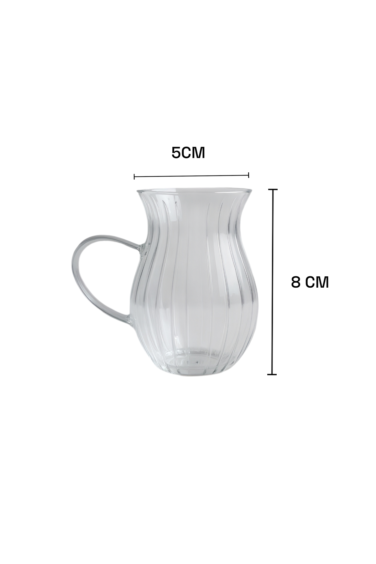 6'lı Zümrüt Borosilikat Çay Cam Bardak Seti 150ml KW-618