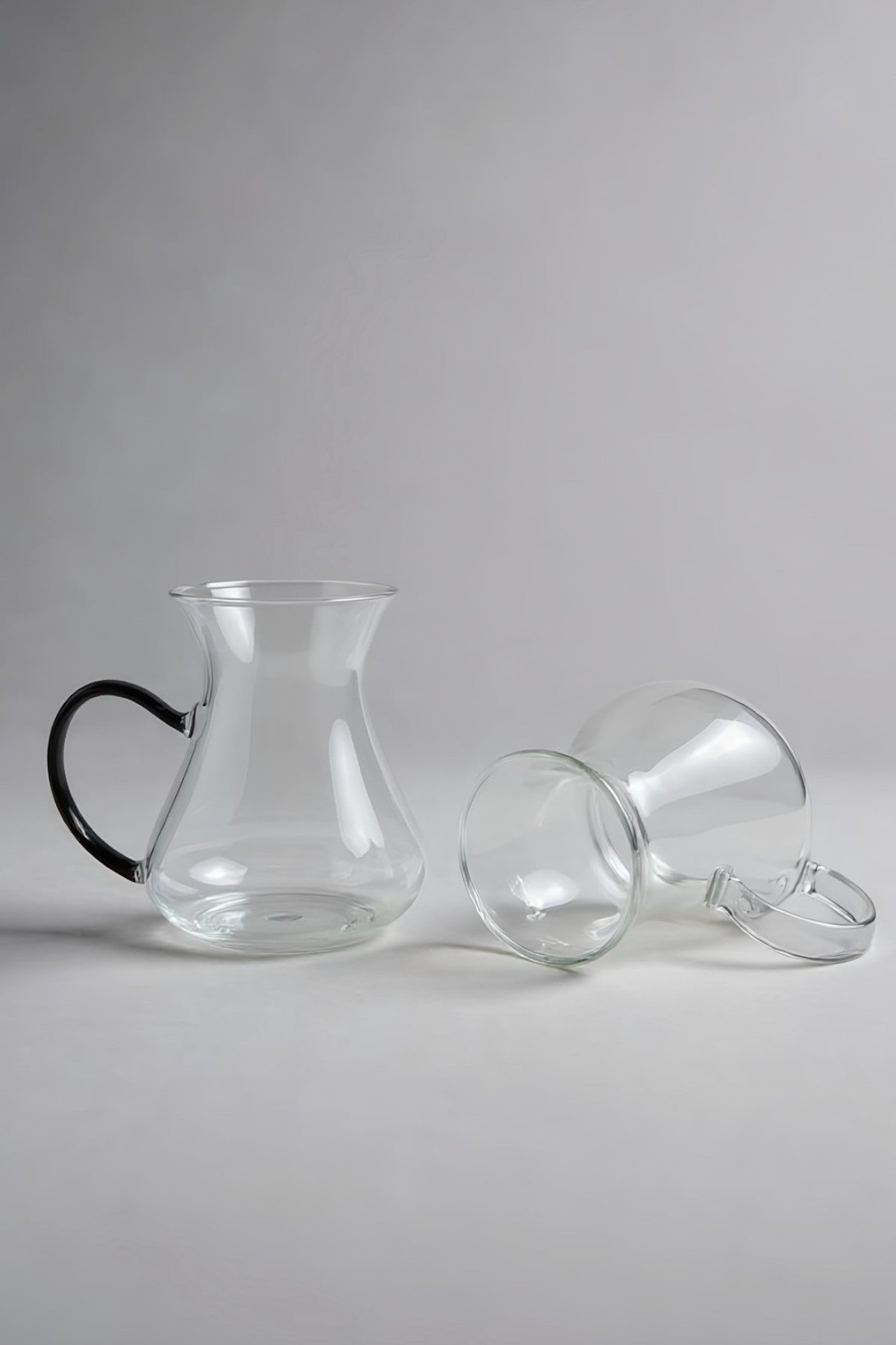 6'lı Renkli Kulplu Borosilikat Katre Serisi Bardak Seti 150ML KW-633