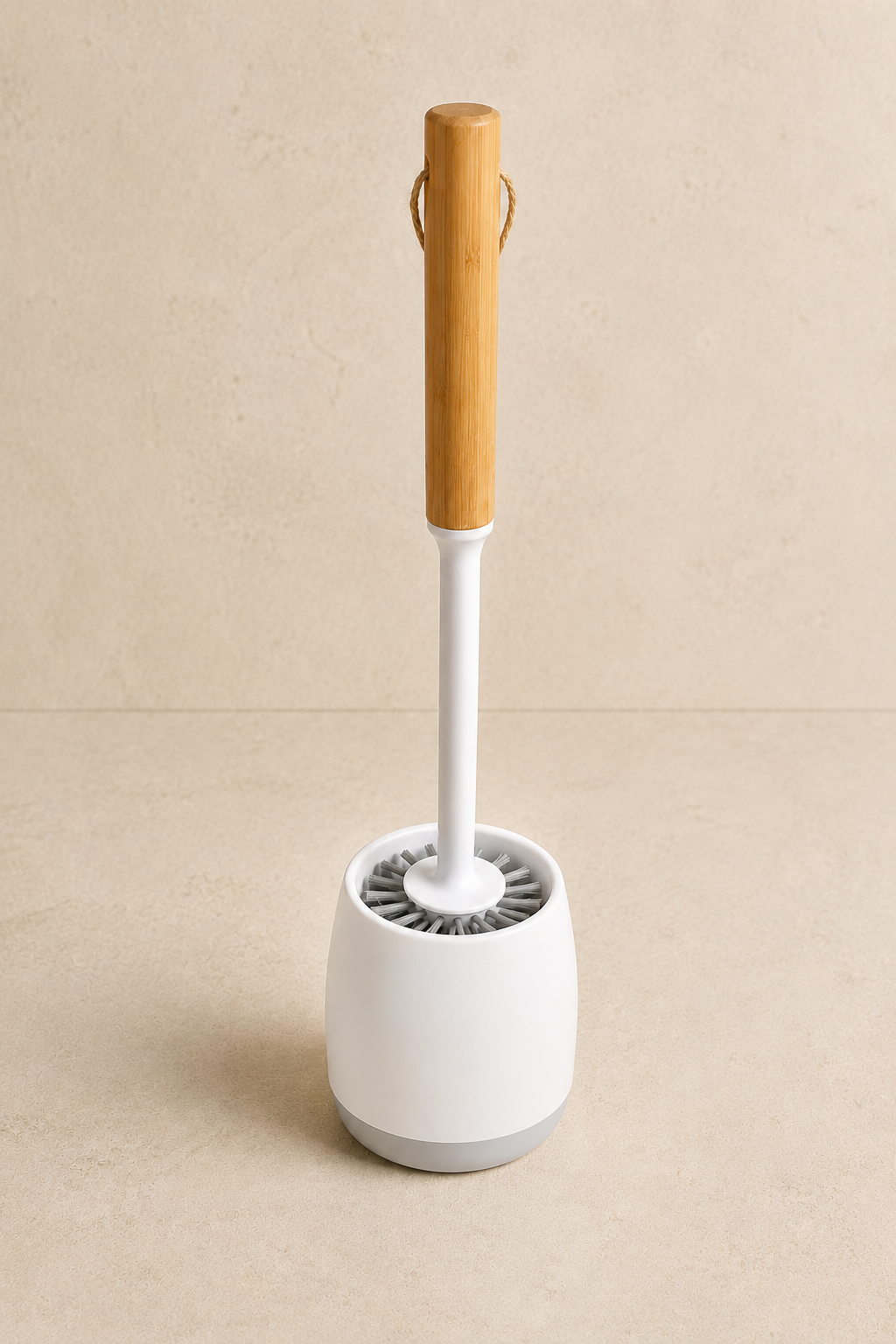 Bambu Saplı Tuvalet Temizlik Fırçası Silikon Başlıklı WC Klozet Temizleme Fırçası Dayanıklı SHN-3061