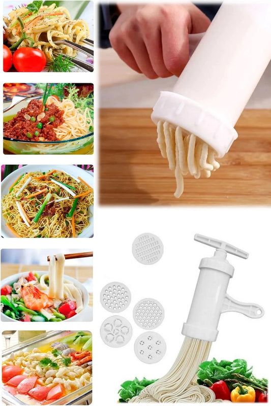 5 Başlıklı Makarna Yapım Aparatı Şehriye Spagetti Makinesi Manuel KW-236