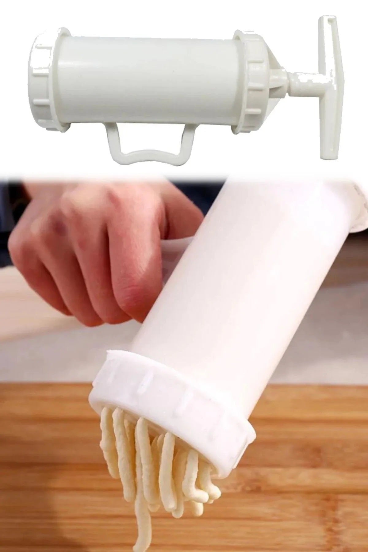 5 Başlıklı Makarna Yapım Aparatı Şehriye Spagetti Makinesi Manuel KW-236