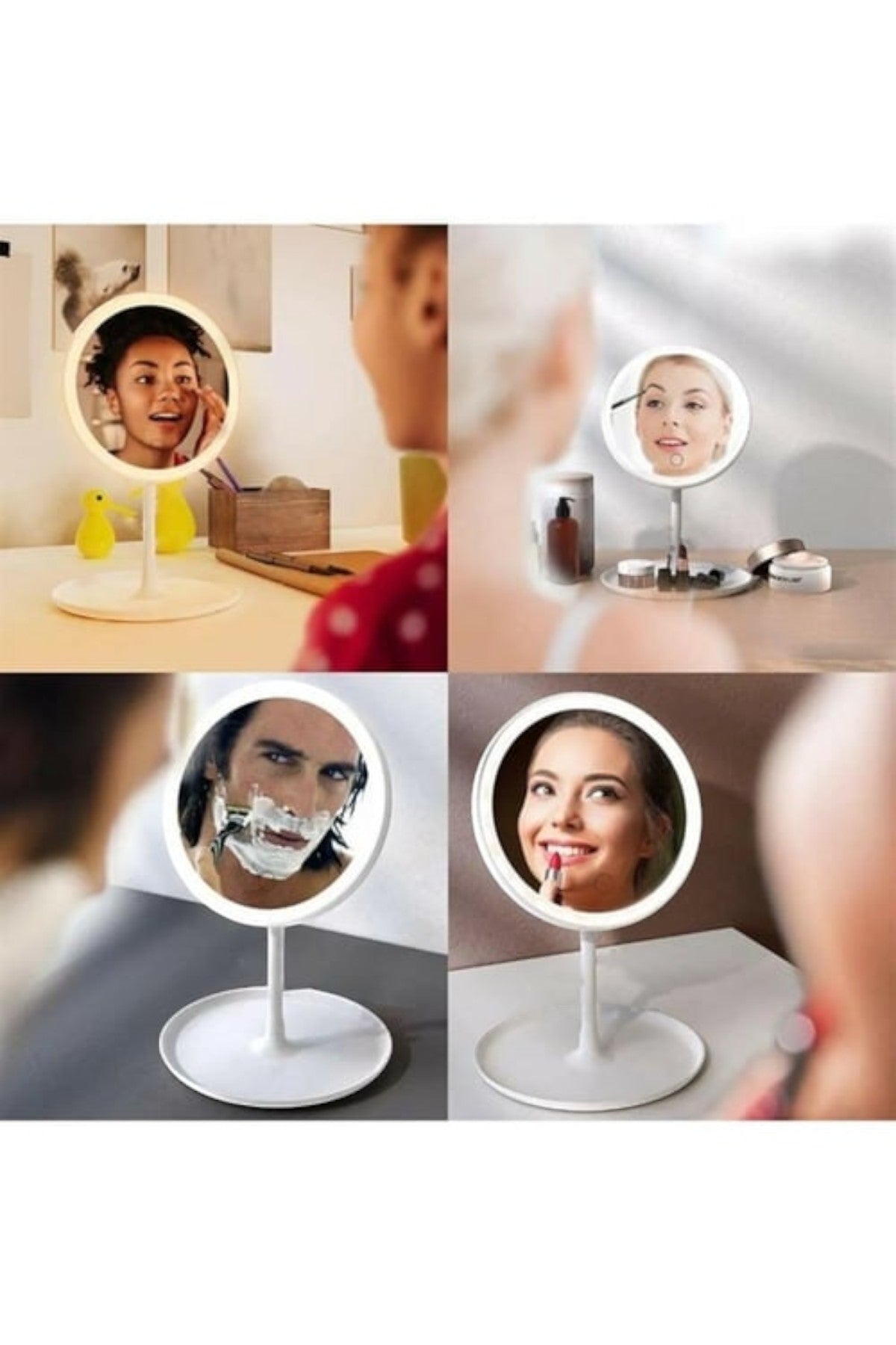 Led Aydınlatmalı Açısı Ayarlanabilen Masa Üstü Aynası SHN-1028