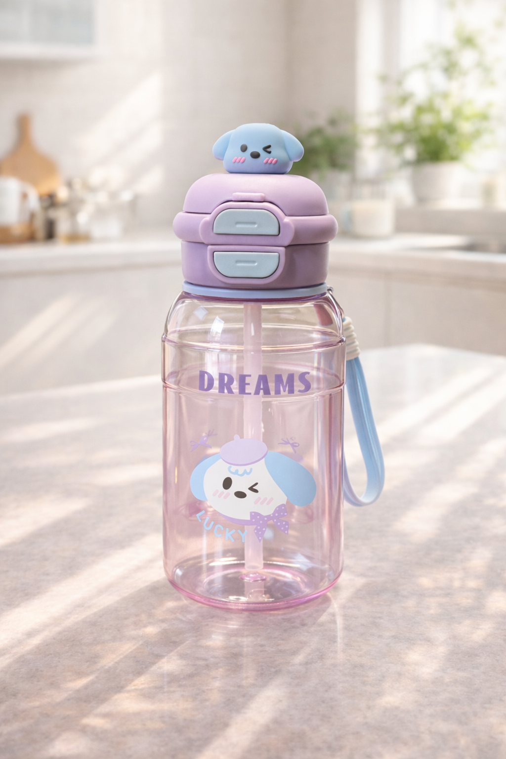 Figürlü Polikarbon Matara 750 ML BPA Free Hafif Dayanıklı Su Matarası KW-1014